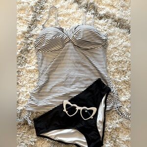 New Bandeau Tankini with Removable Straps